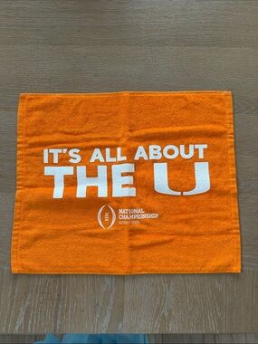 2026 CFP National Championship Miami Hurricanes Rally Towel University of Miami